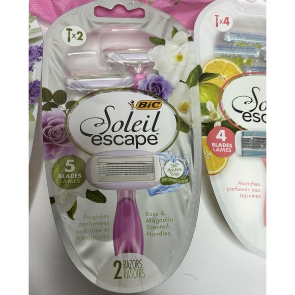 BIC Soleil Escape Razor Bundle Citrus Lavender Rose 10 Total Razor - Picture 3 of 9